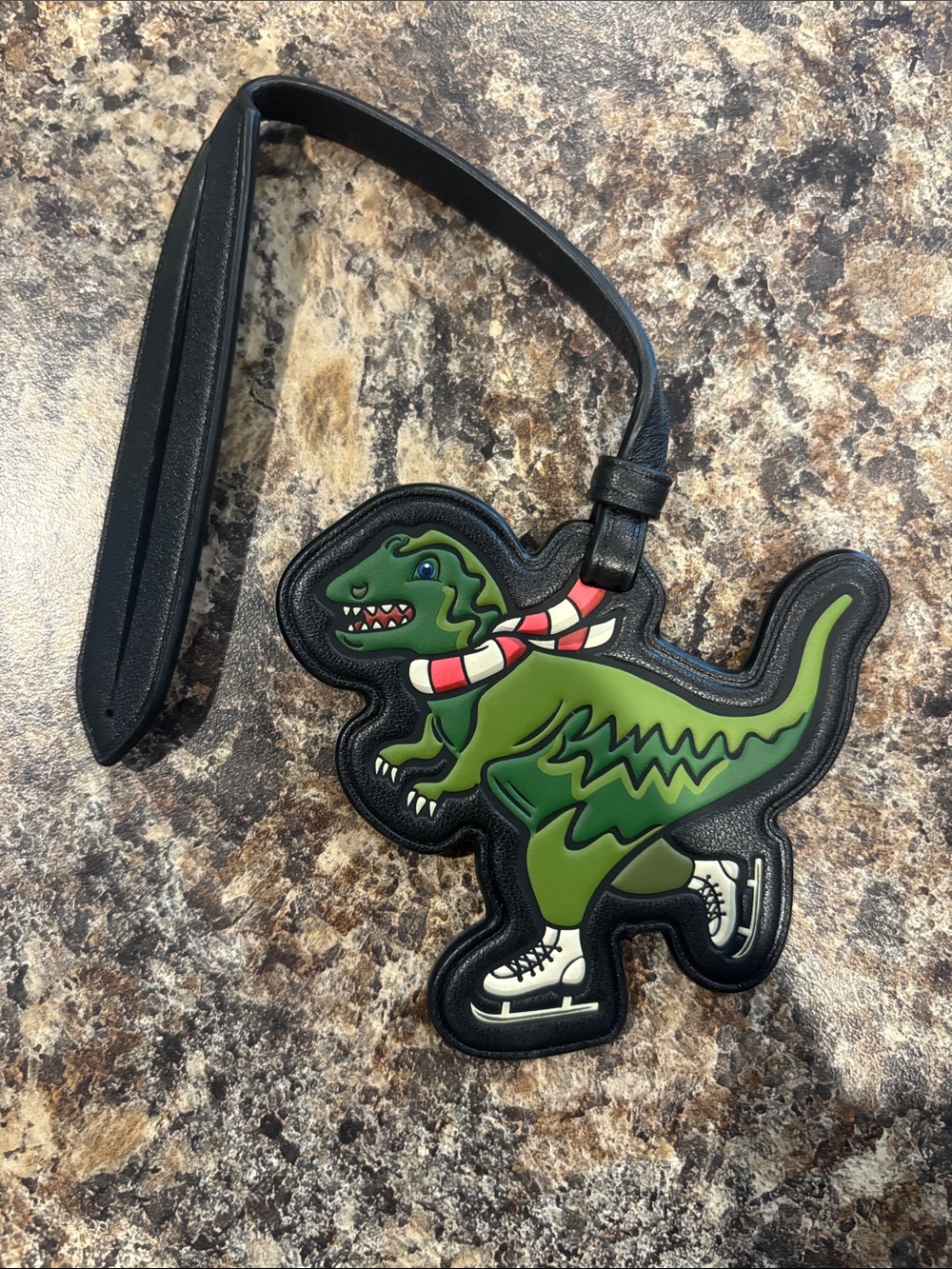 Coach Green Dinosaur Skate Luggage Tag